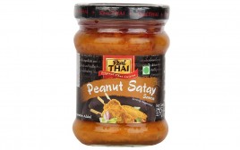 Real Thai Peanut Satay Sauce   Glass Jar  170 grams